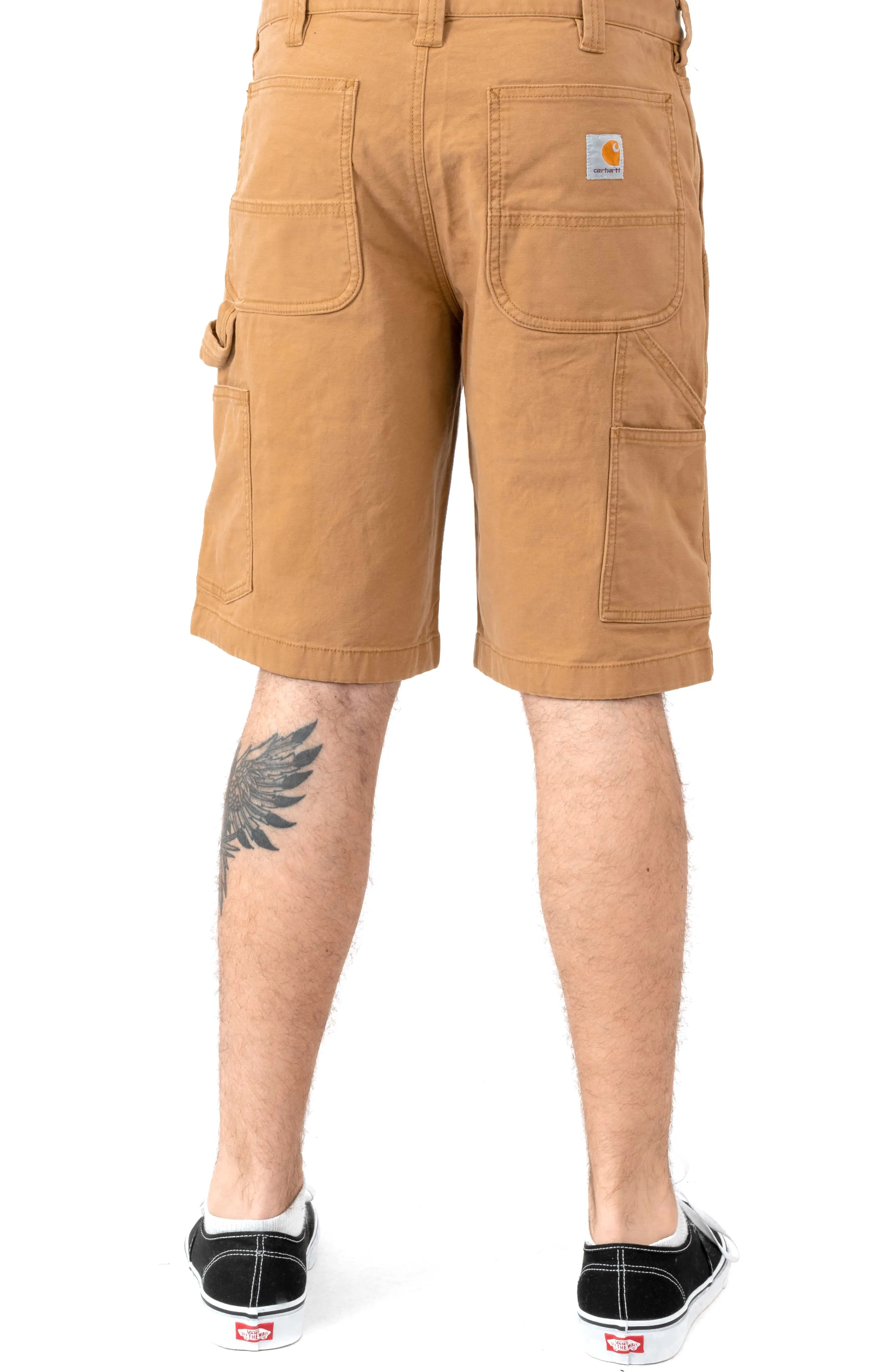 (103652) Rugged Flex Relaxed Fit Canvas Utility Work Shorts - Hickory