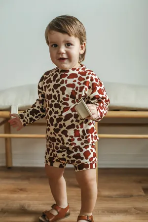 Animal Spots Bamboo Sweatshirt Set - Top & Bottom
