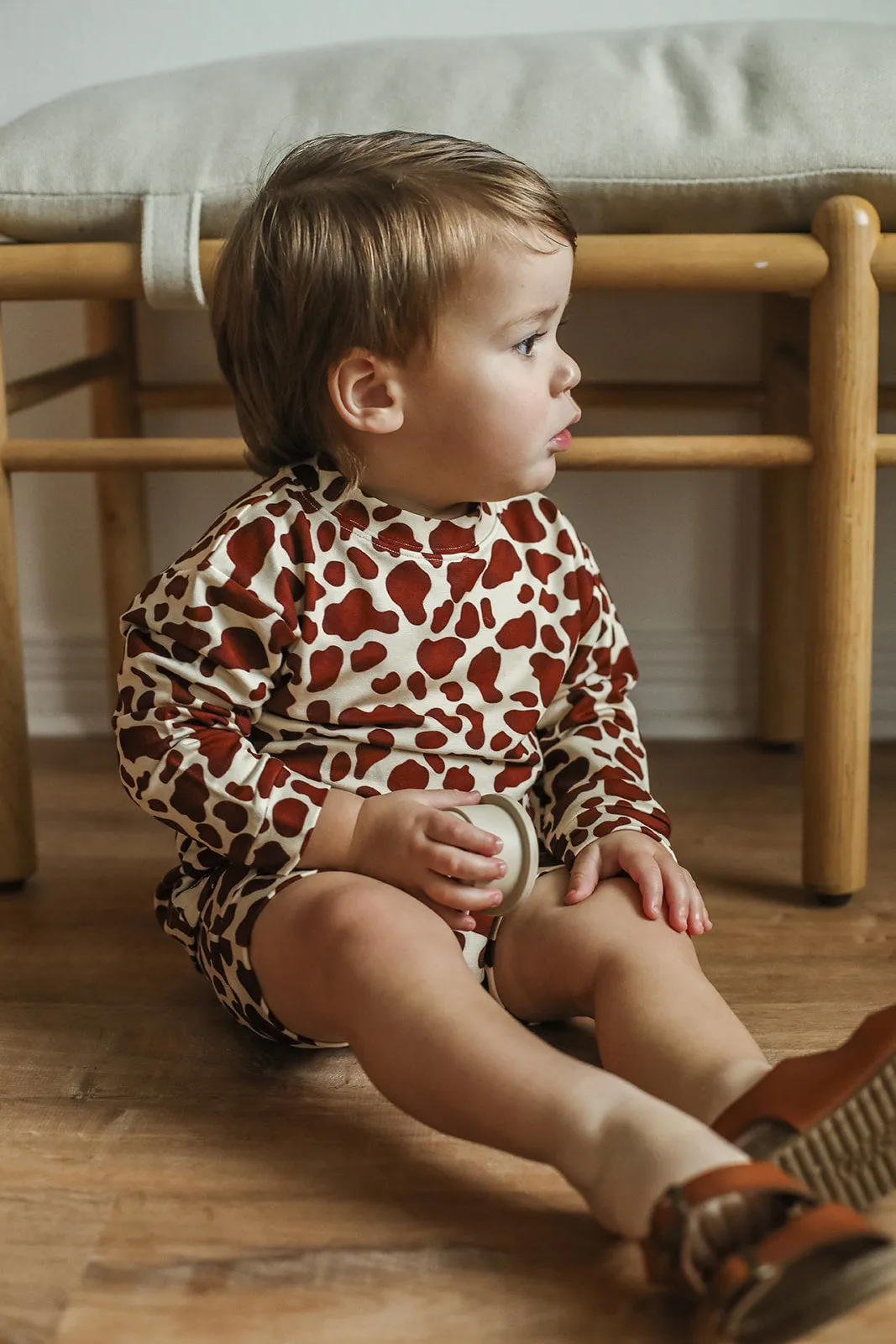 Animal Spots Bamboo Sweatshirt Set - Top & Bottom