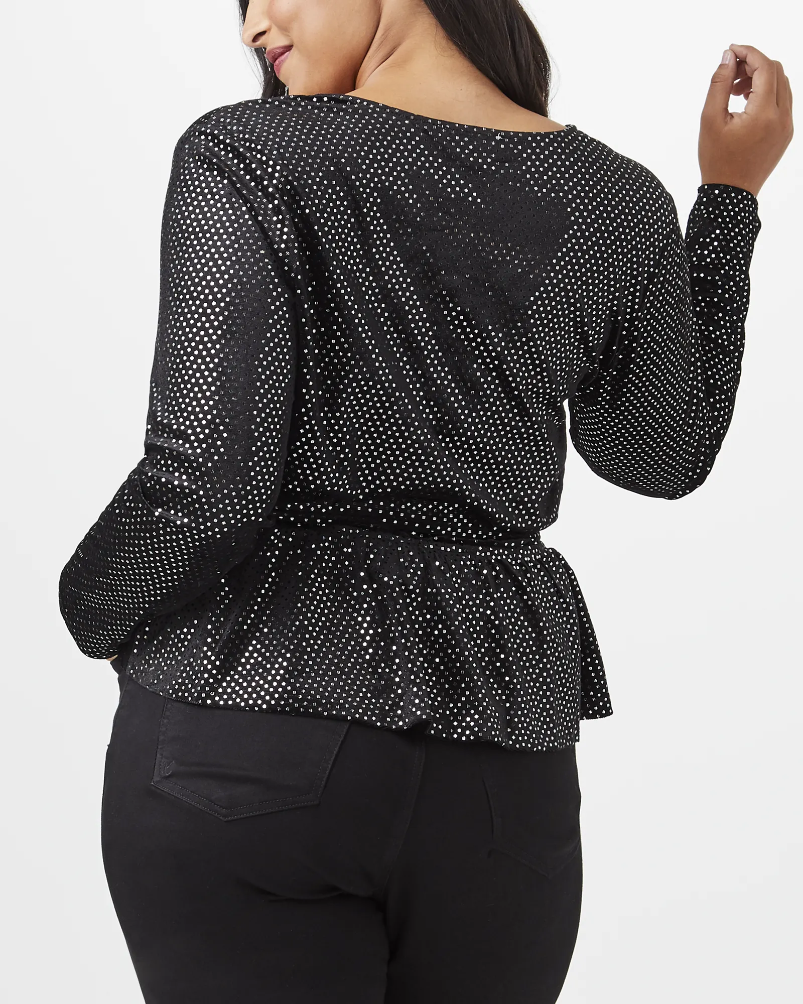 Ariana Sequined Top | Black