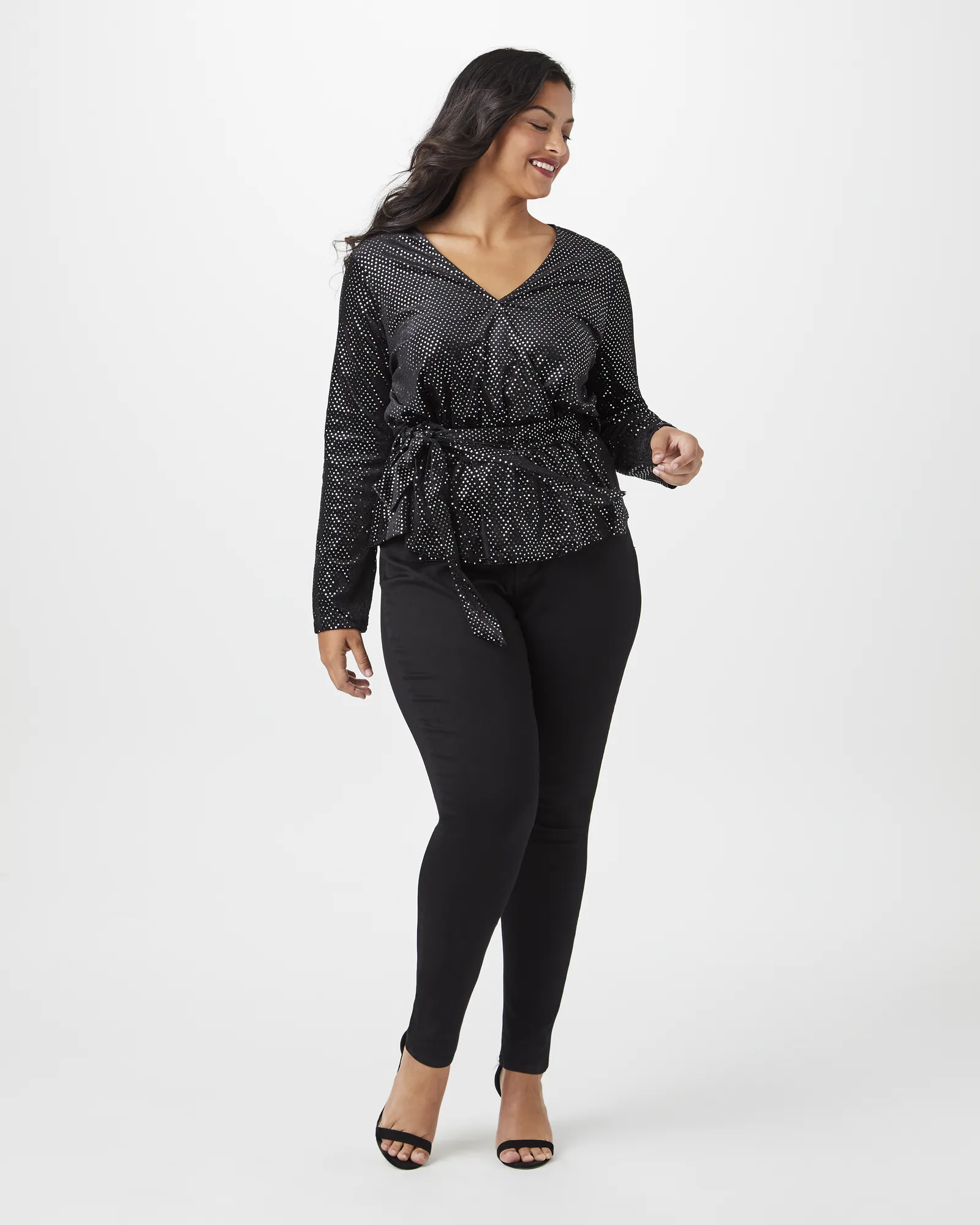 Ariana Sequined Top | Black