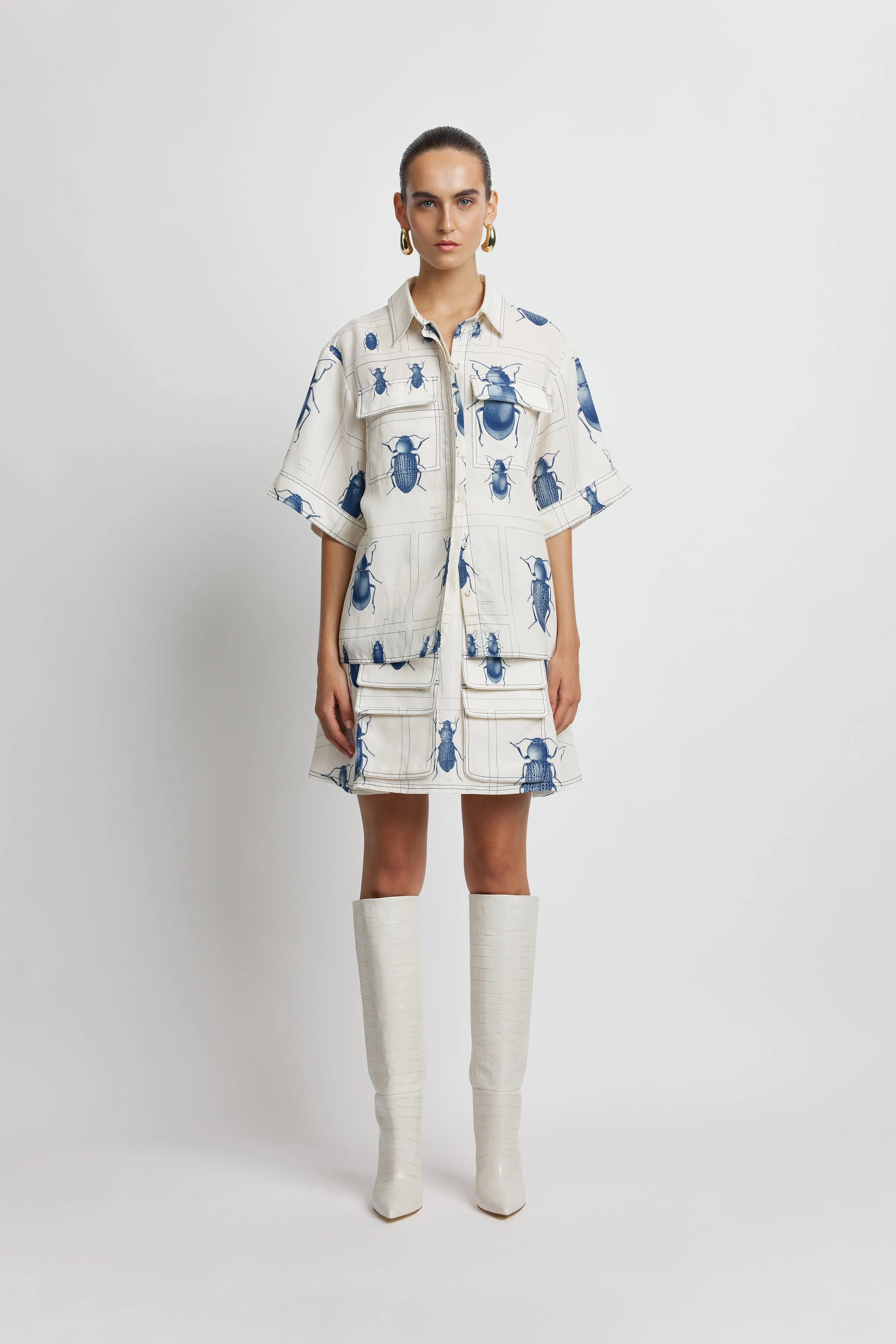 Beetle Utility Skirt - Beetle Print