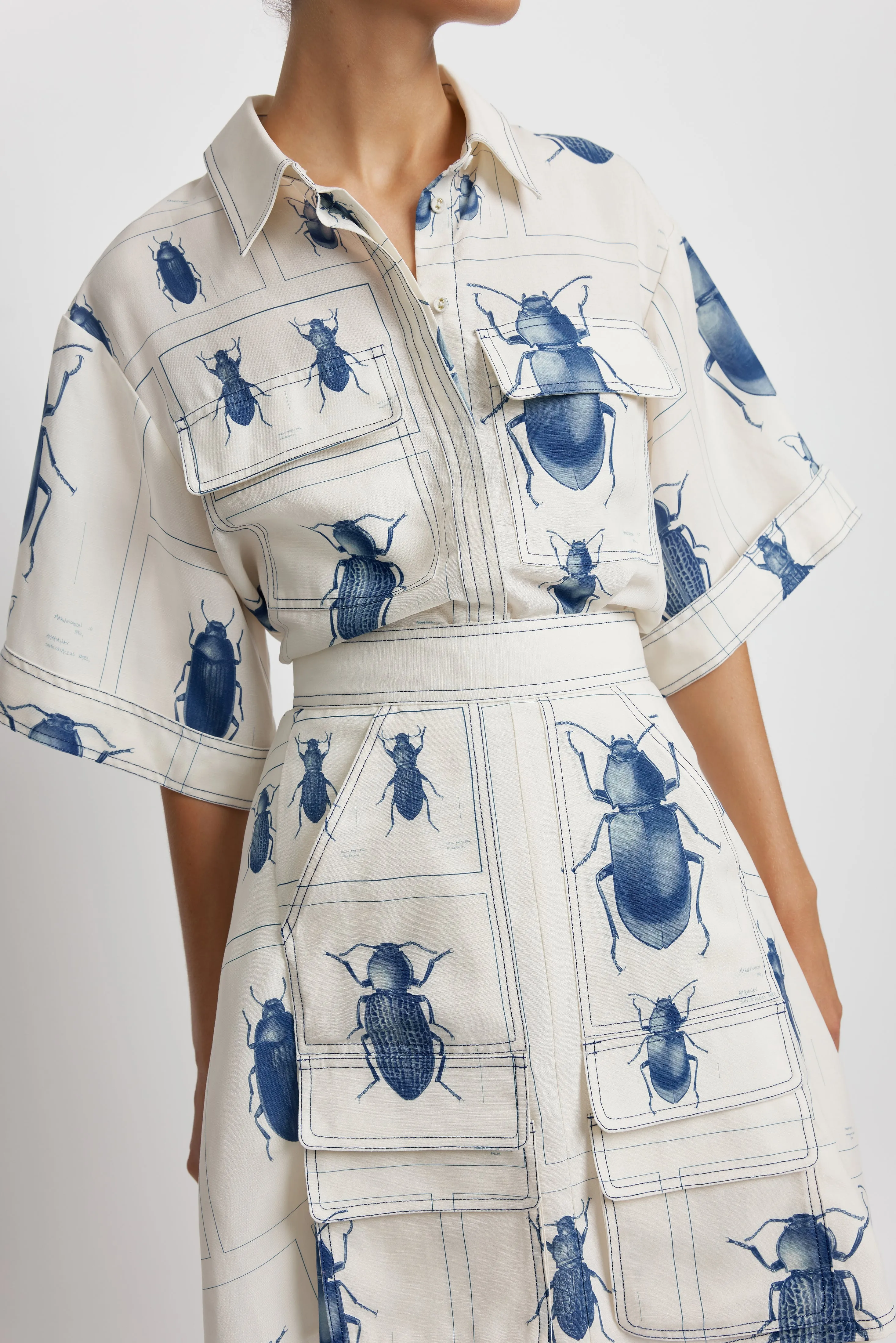 Beetle Utility Skirt - Beetle Print