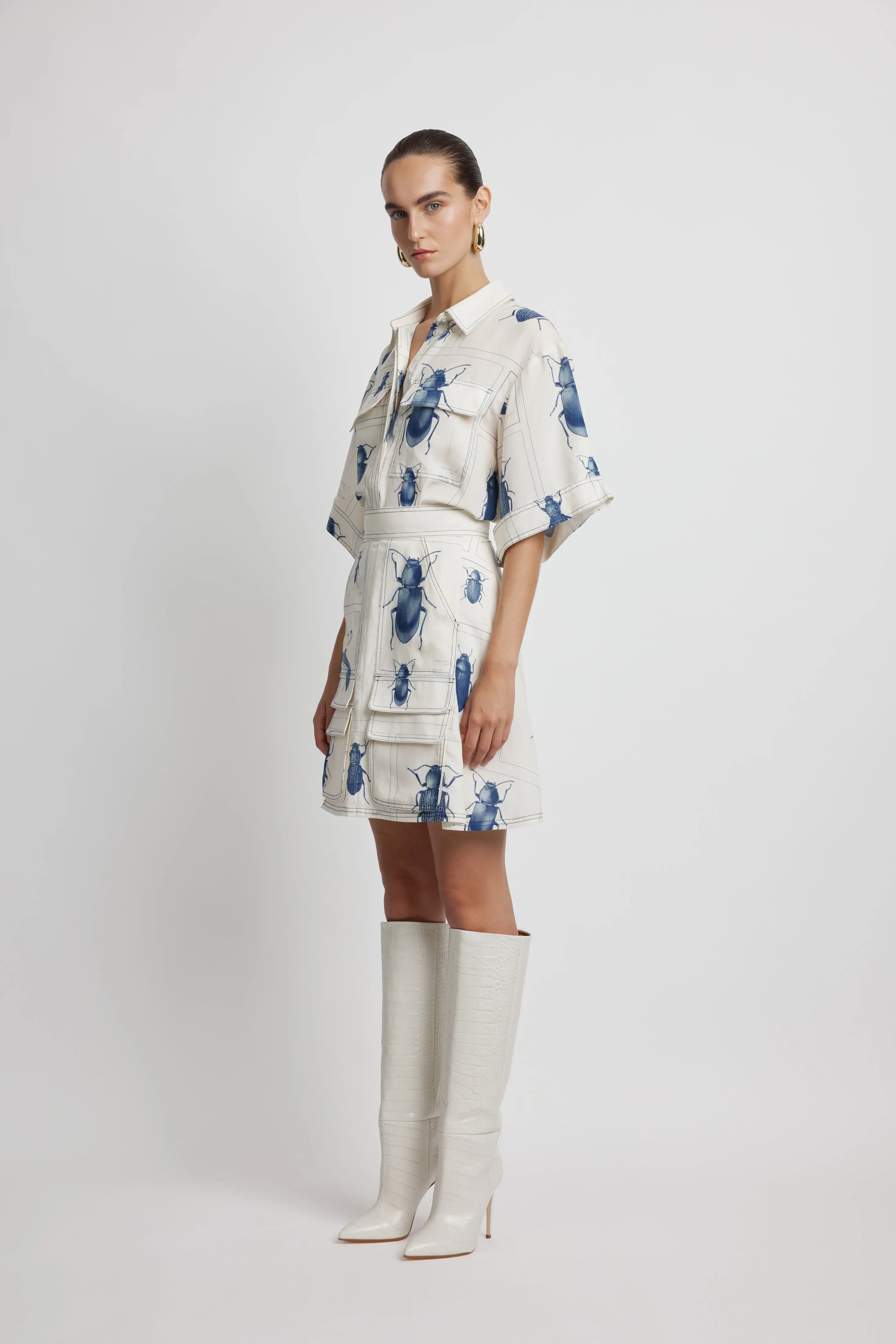Beetle Utility Skirt - Beetle Print