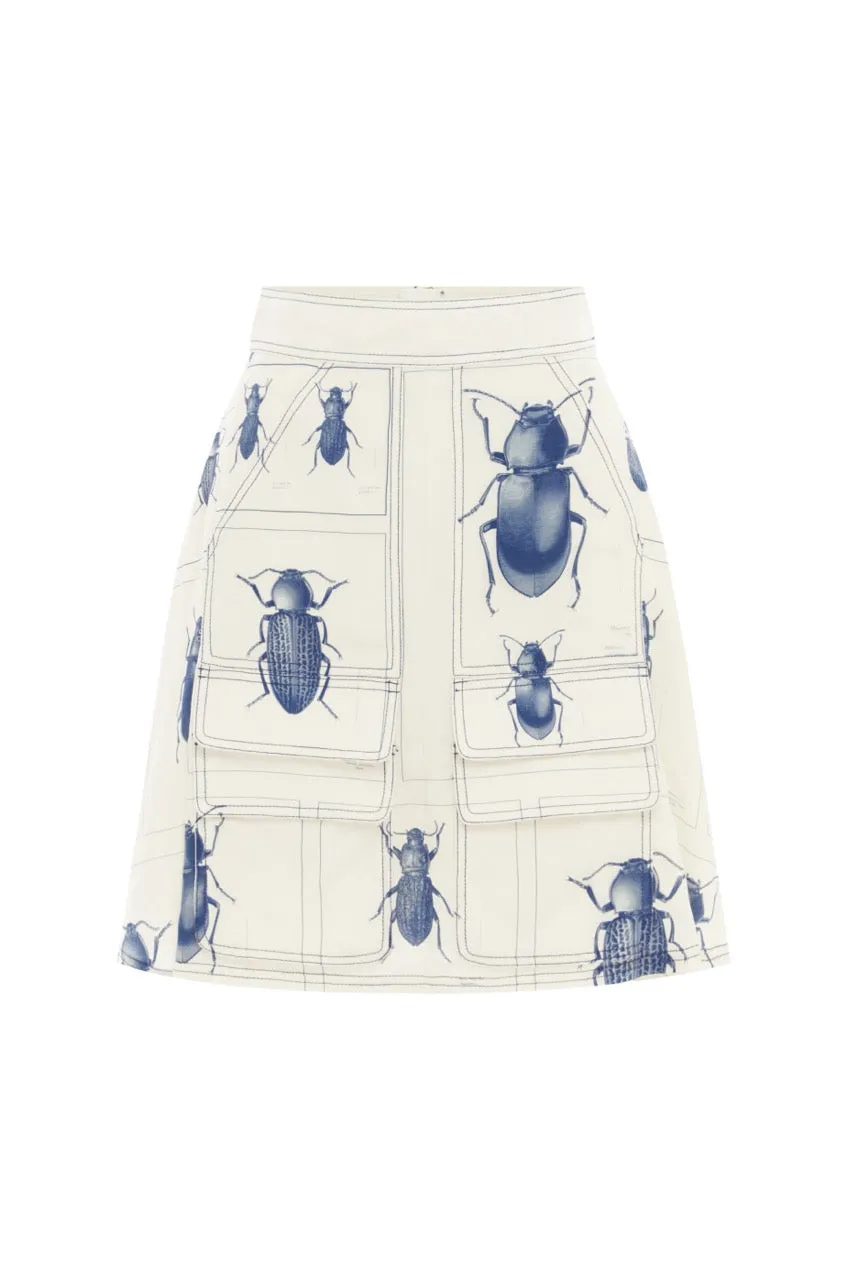 Beetle Utility Skirt - Beetle Print
