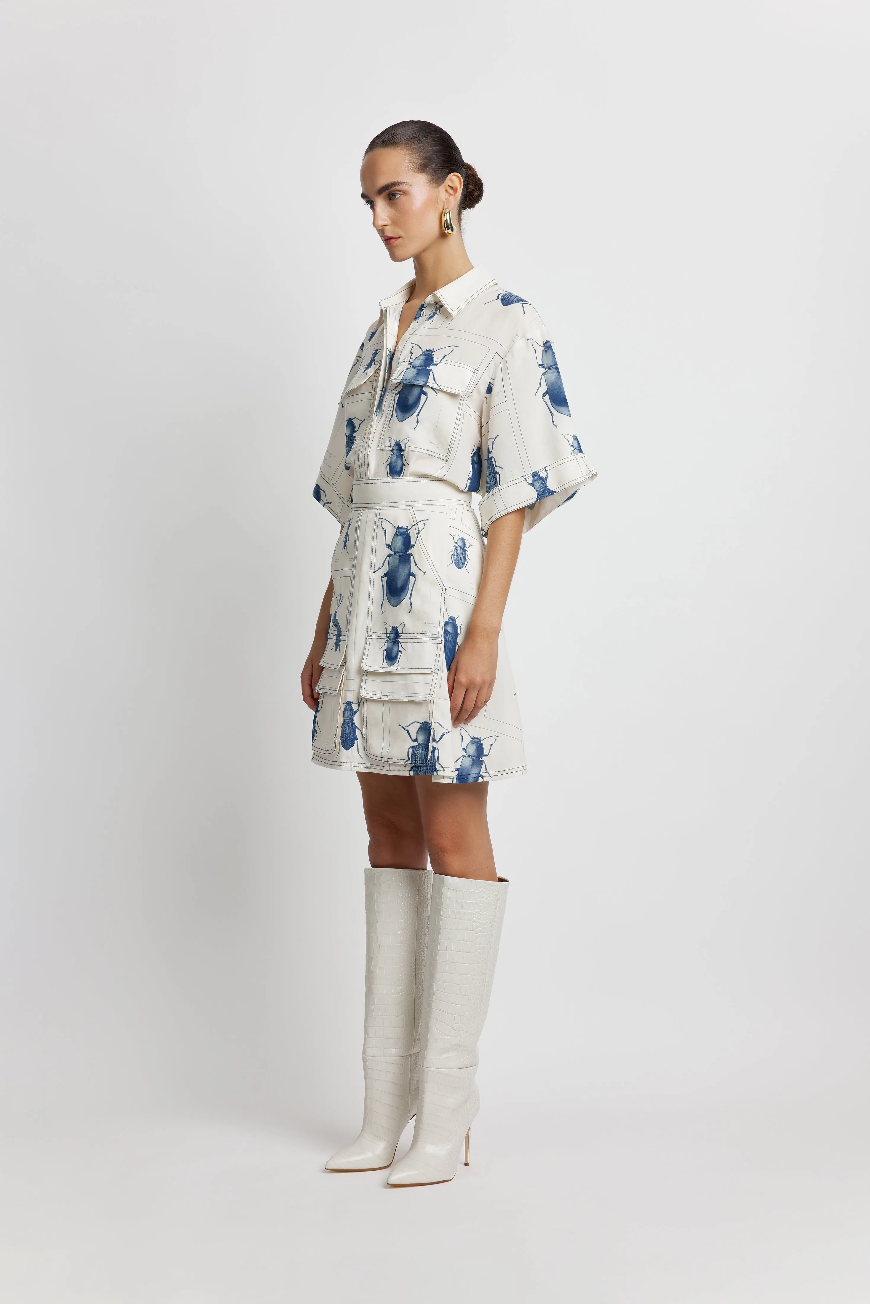 Beetle Utility Skirt - Beetle Print