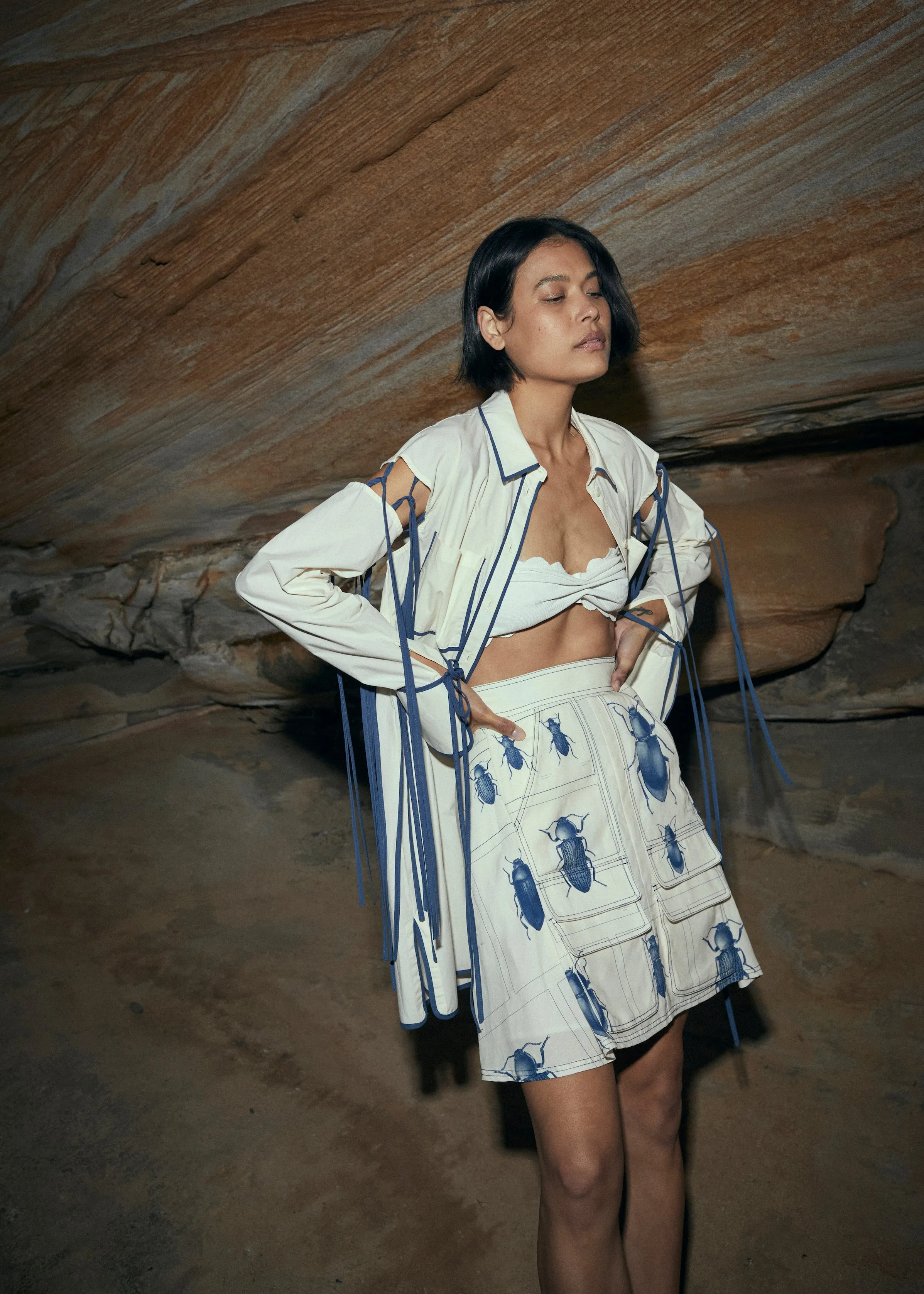 Beetle Utility Skirt - Beetle Print