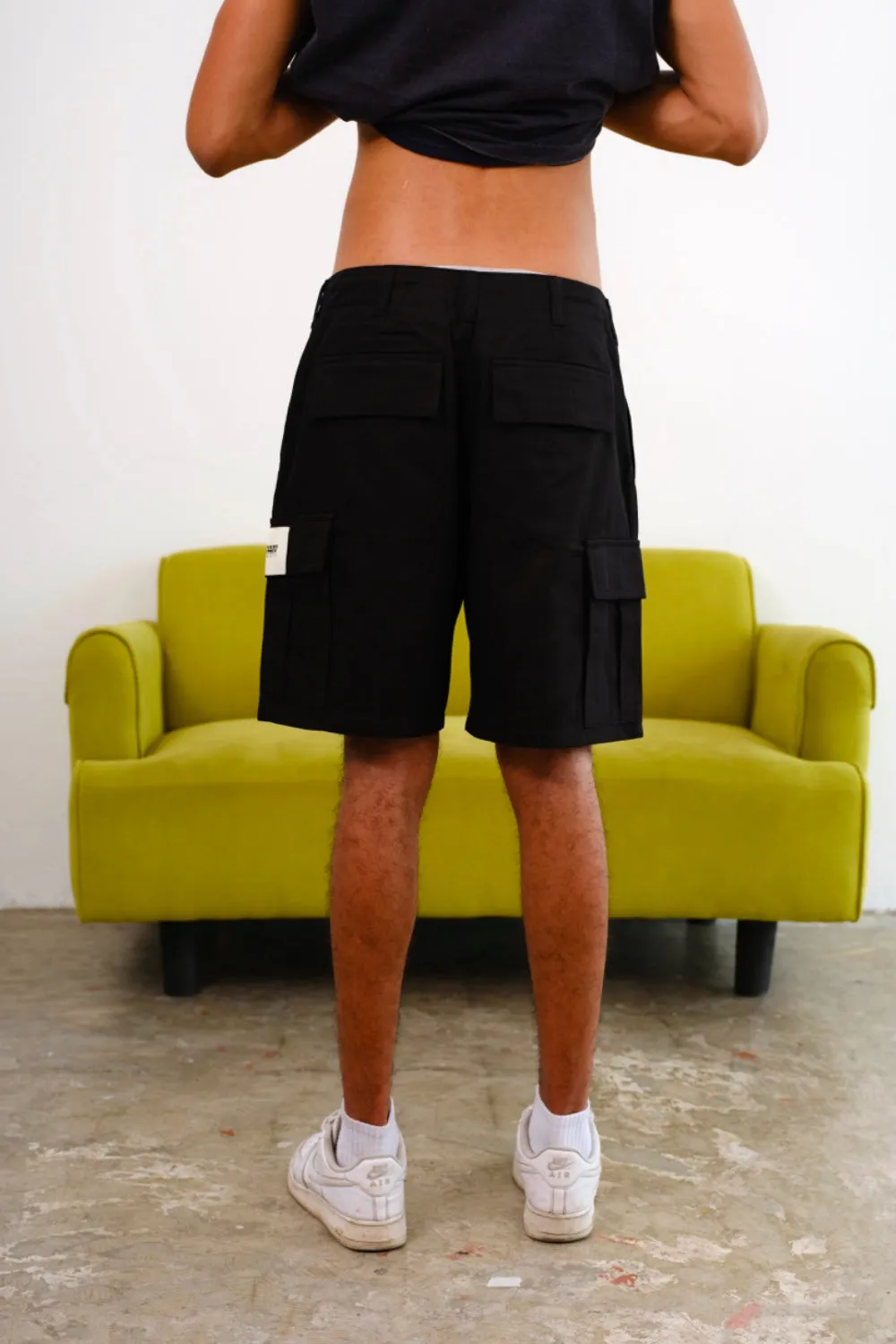 Black Authentic Utility Shorts