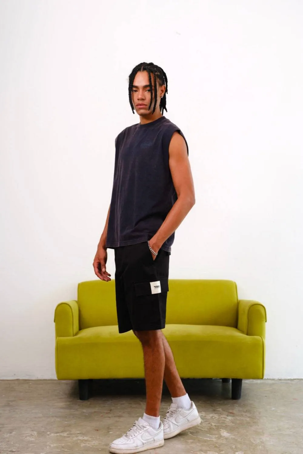 Black Authentic Utility Shorts