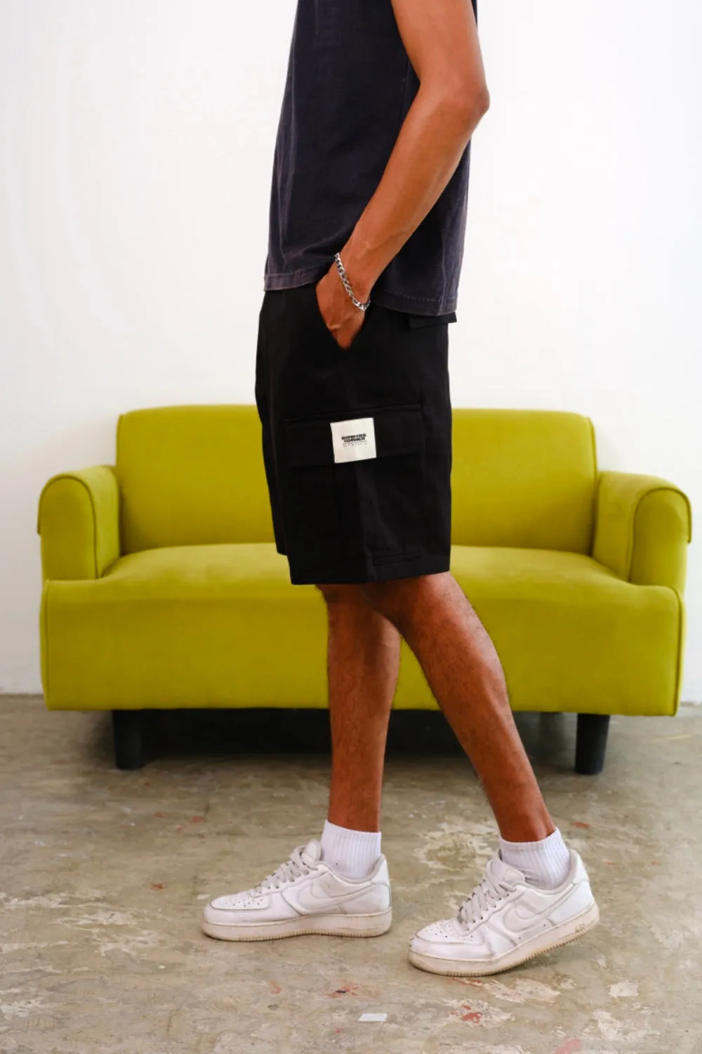 Black Authentic Utility Shorts
