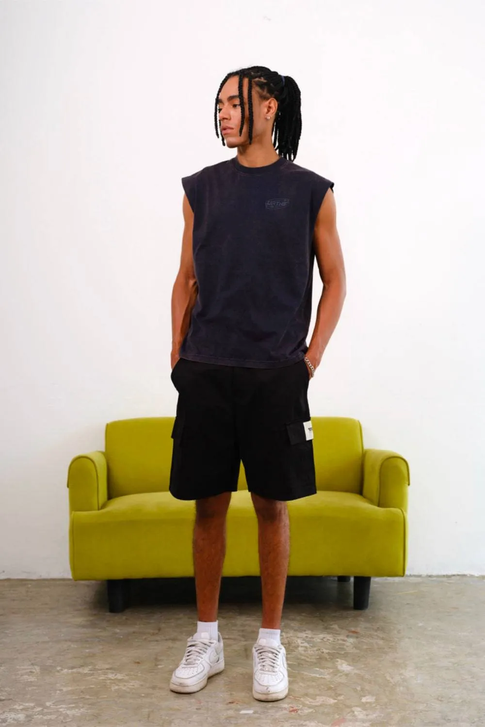 Black Authentic Utility Shorts