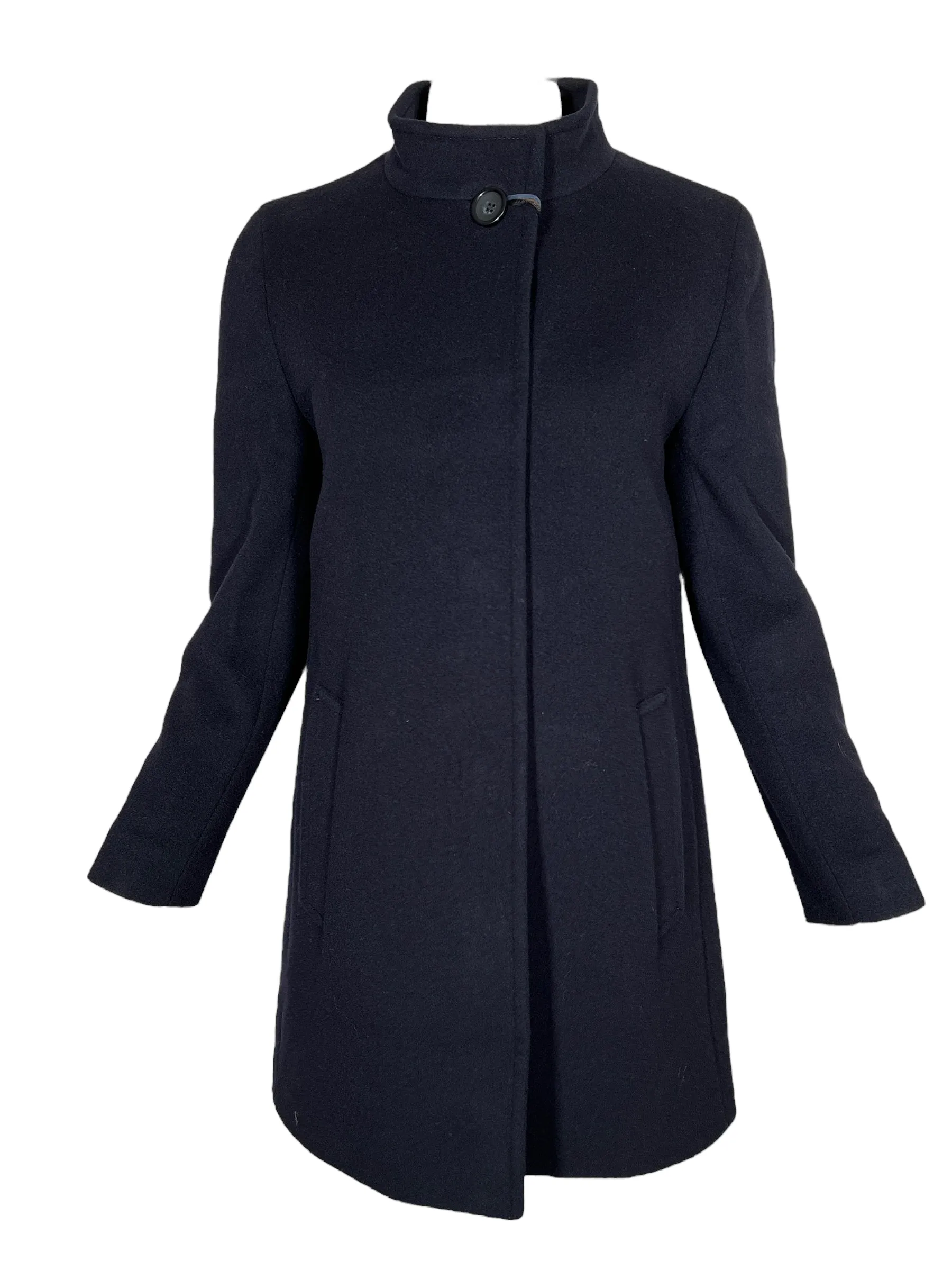 CINZIA ROCCA WOOL/CASHMERE COAT - MIDNIGHT