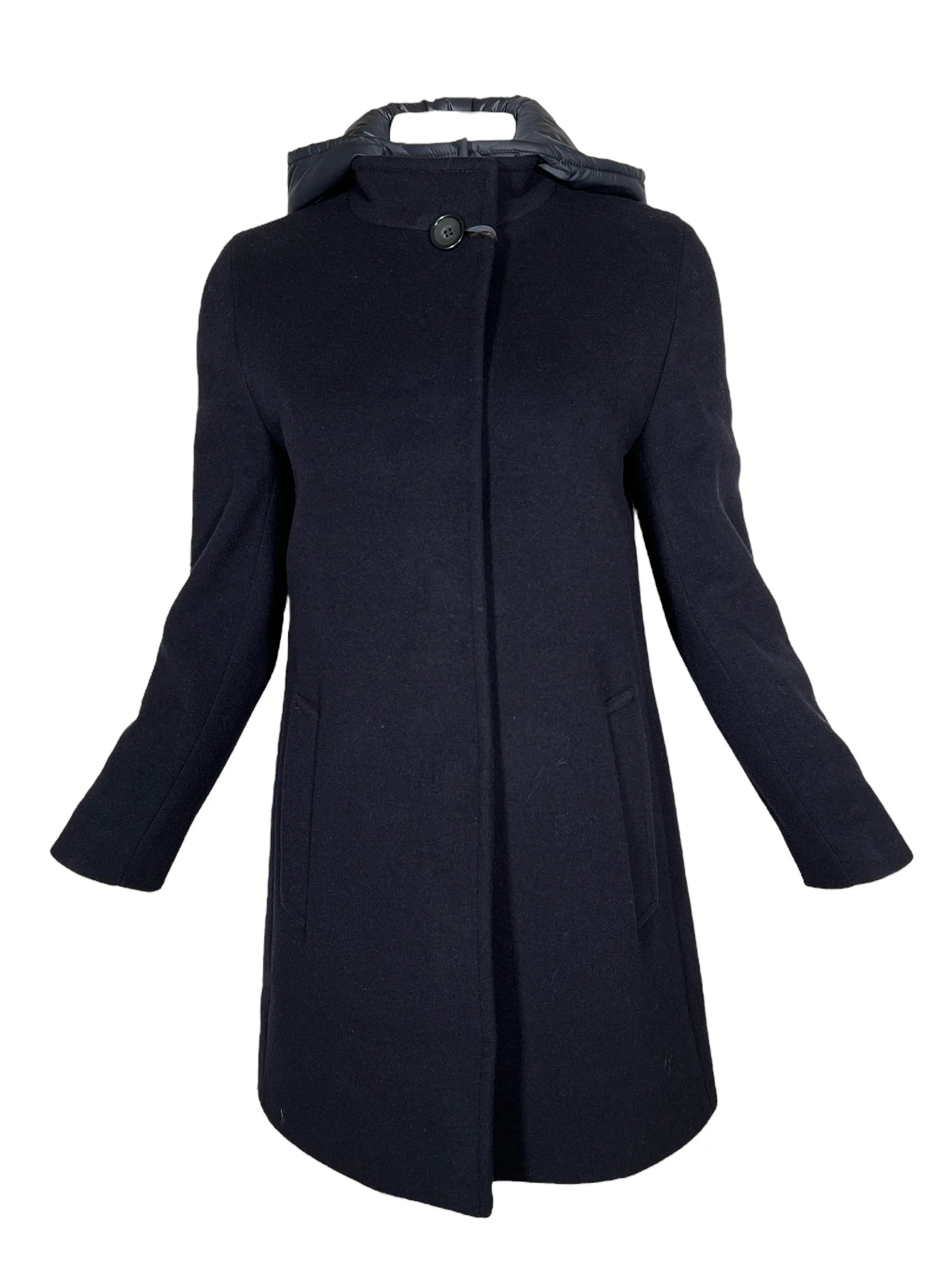 CINZIA ROCCA WOOL/CASHMERE COAT - MIDNIGHT