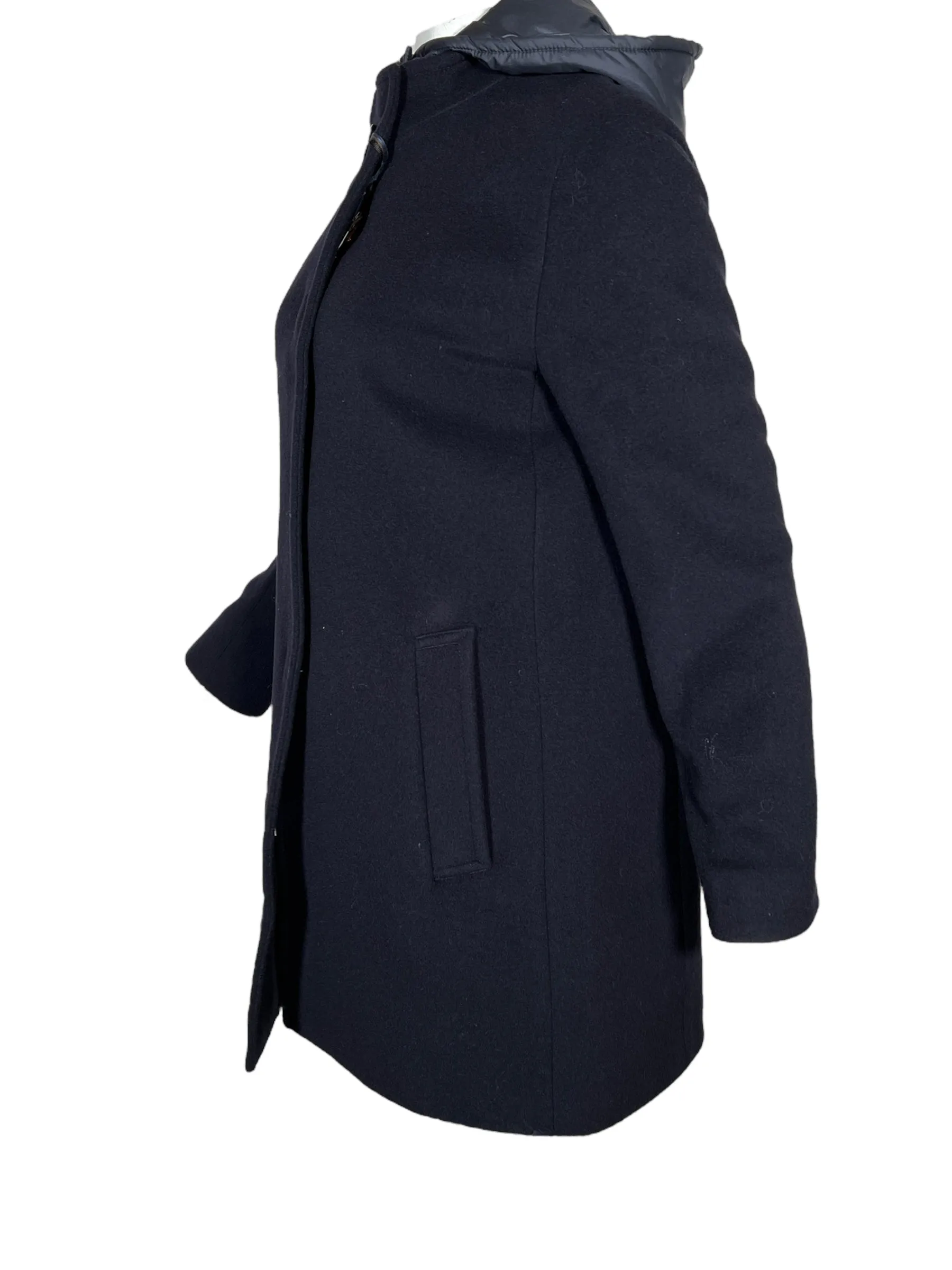 CINZIA ROCCA WOOL/CASHMERE COAT - MIDNIGHT