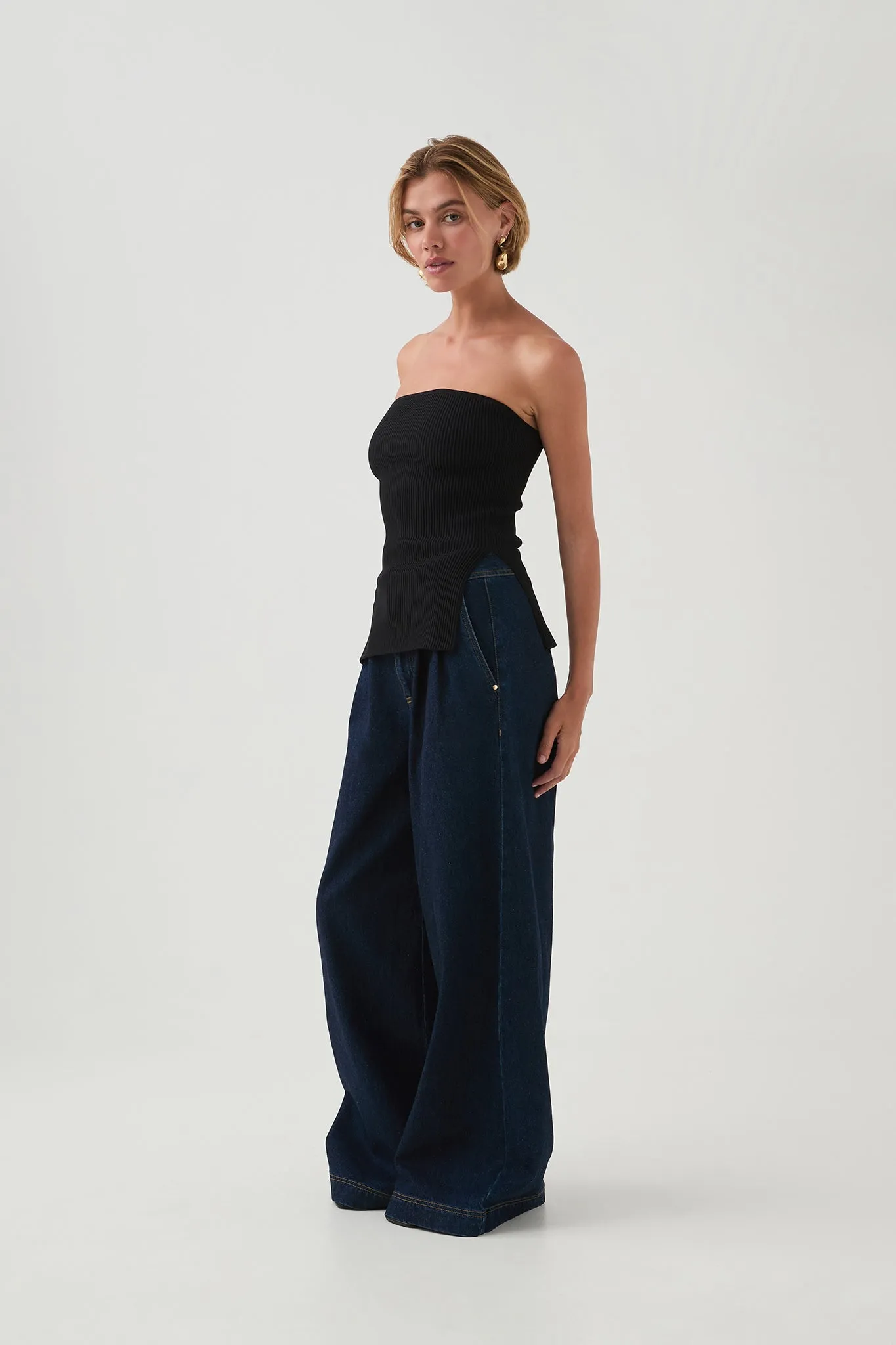 Deia Strapless Knit Top