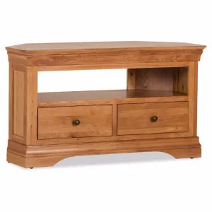 Delta Oak Corner Tv Unit