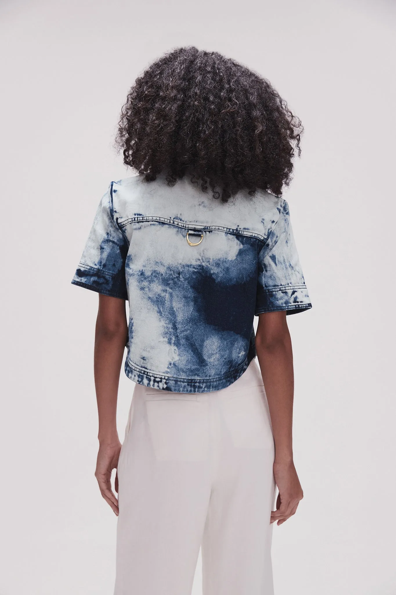 Enigma Denim Cropped Shirt