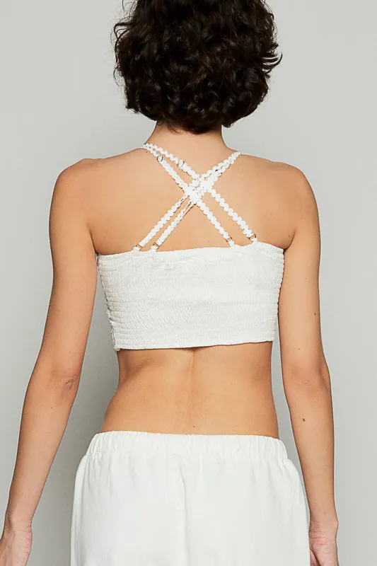 Feminine Lace Crop Bralette Top