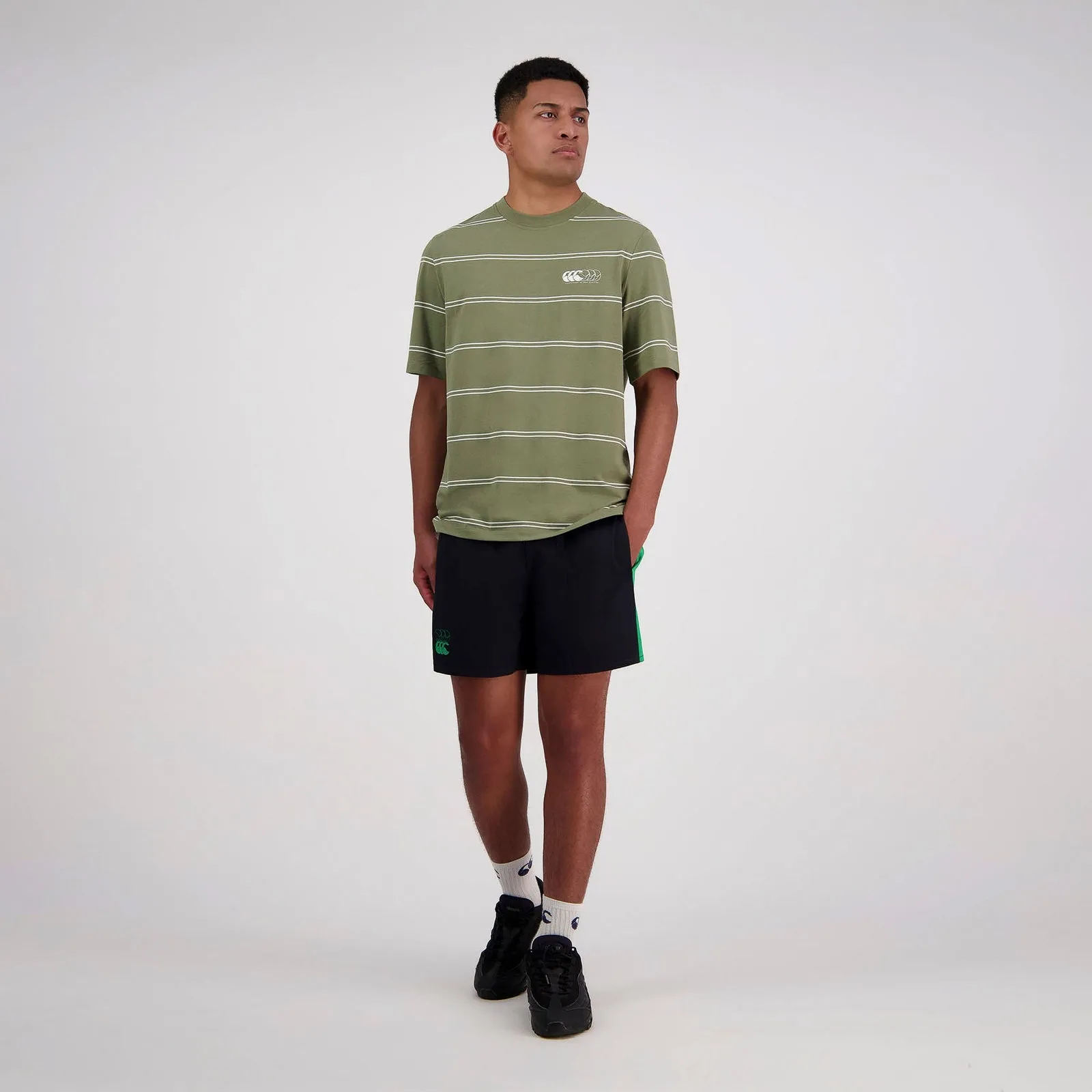 Fundamentals 5in Drill Short - black/green