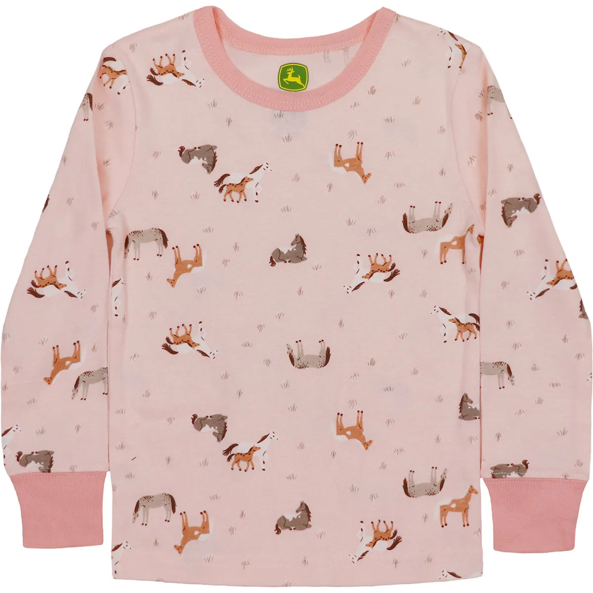 Girls' Horse Pasture Long-Sleeve Pajama Set J2S655