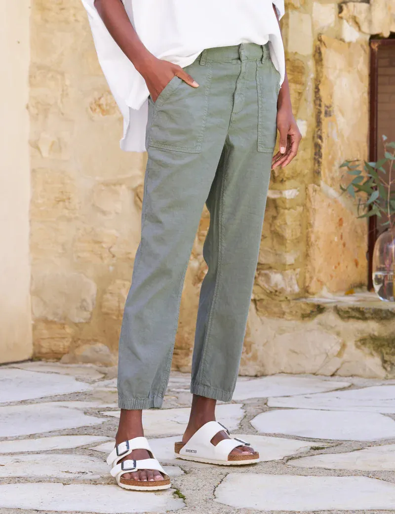 JAMESON Linen Utility Jogger in Rosemary