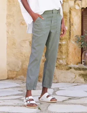 JAMESON Linen Utility Jogger in Rosemary