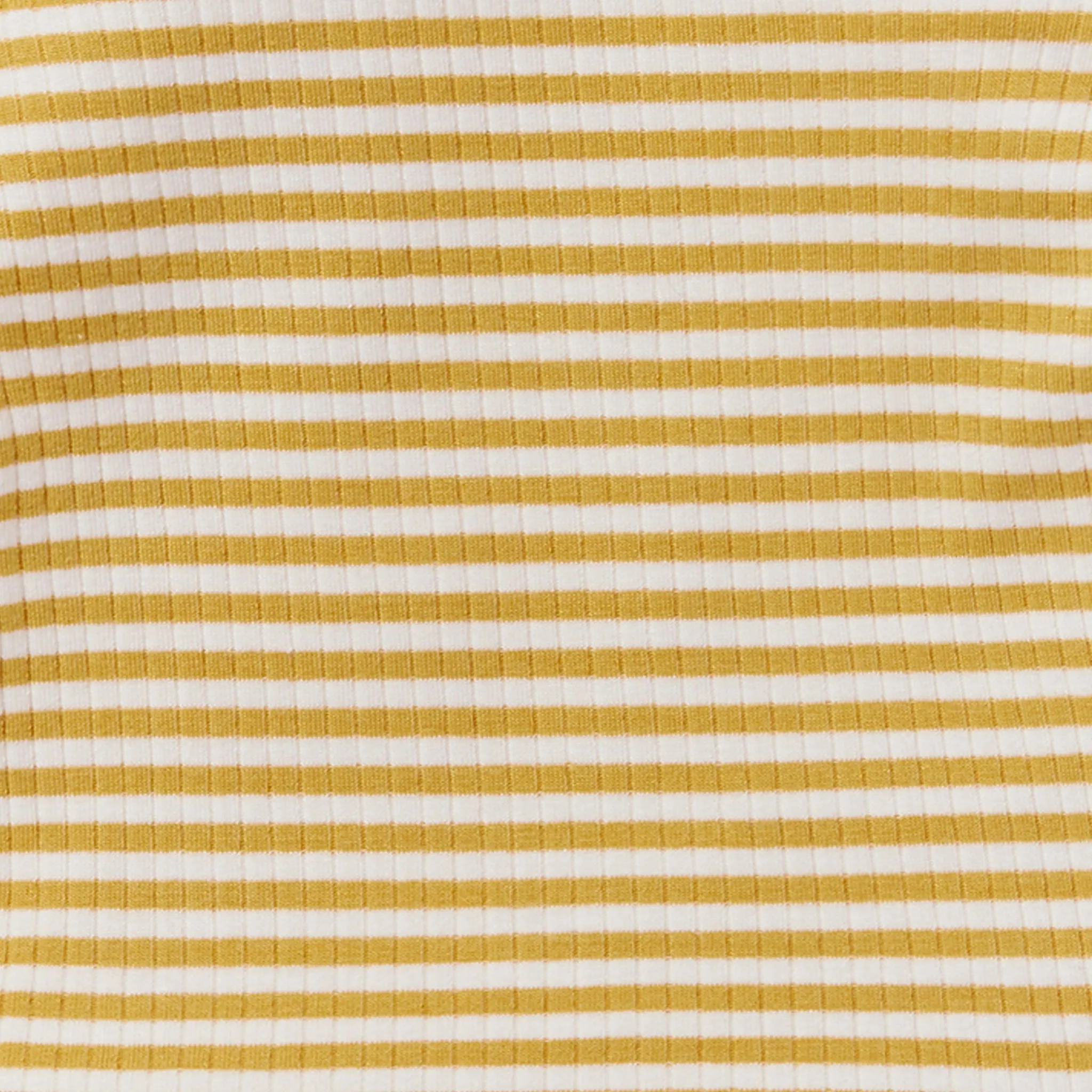 Mustard Stripe Ribbed Pajama Set