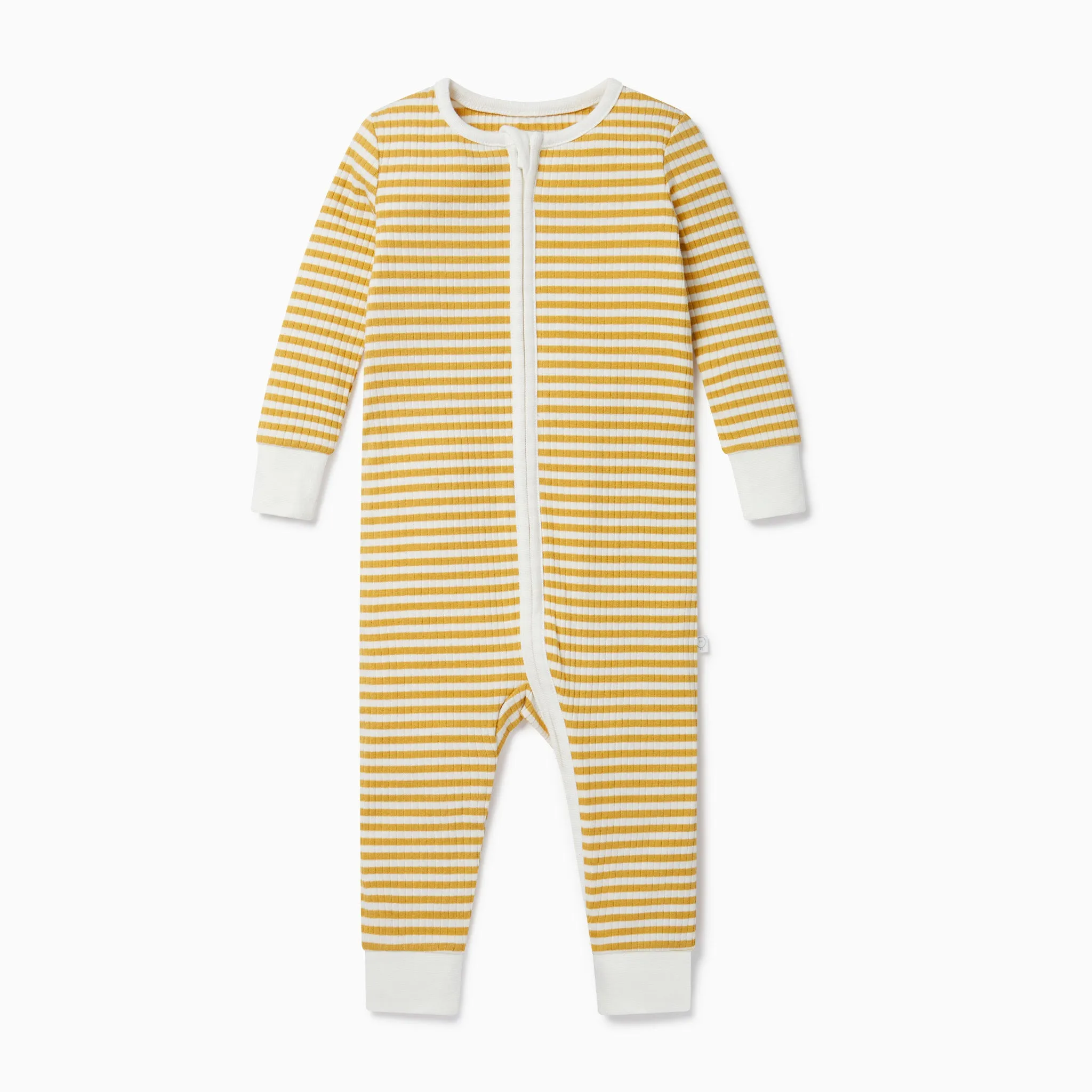 Mustard Stripe Ribbed Pajama Set