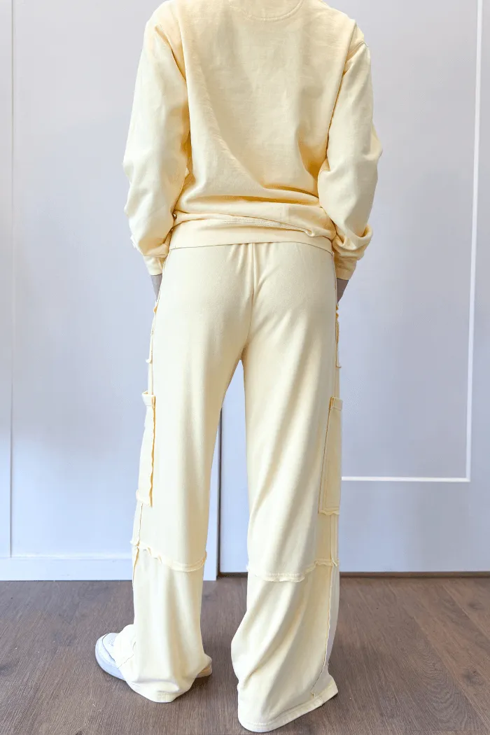 Oversized Utility Sweatpants Yellow