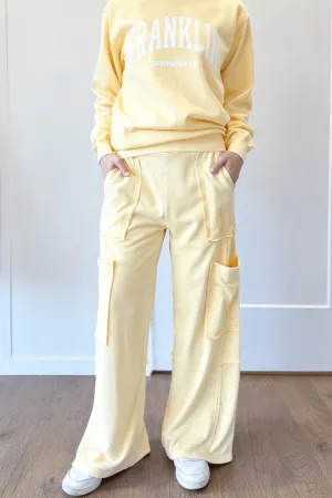 Oversized Utility Sweatpants Yellow