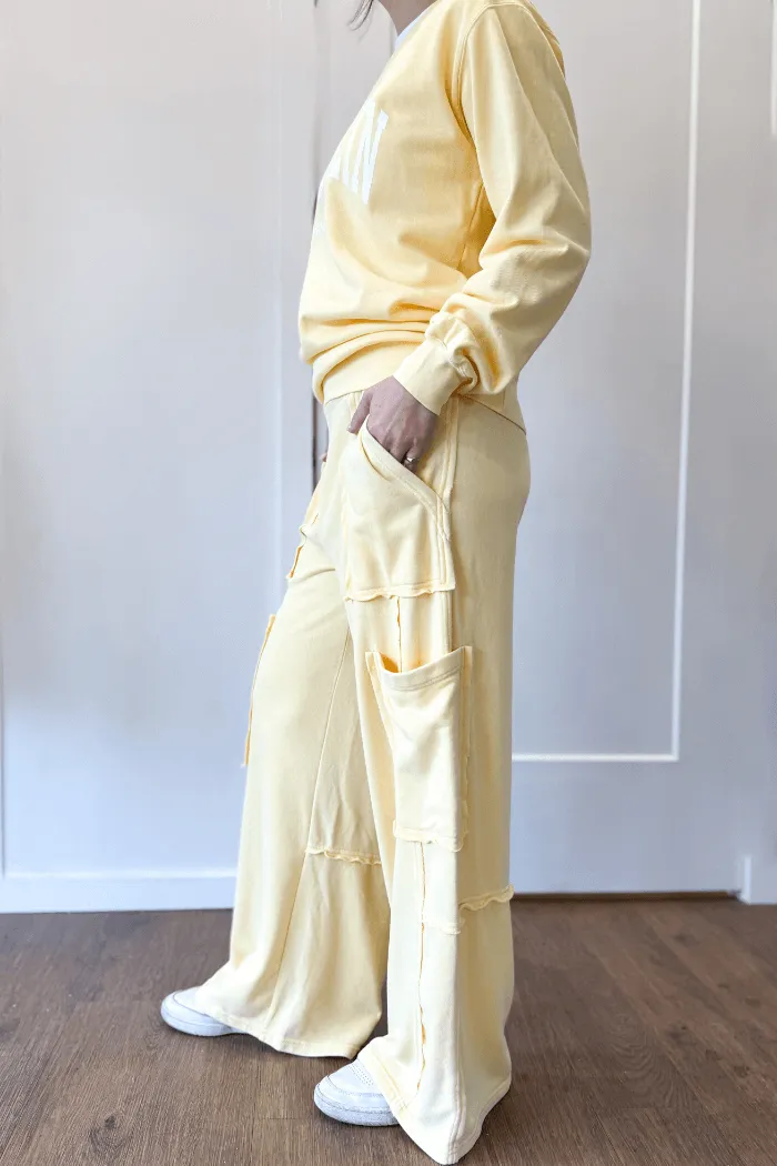 Oversized Utility Sweatpants Yellow
