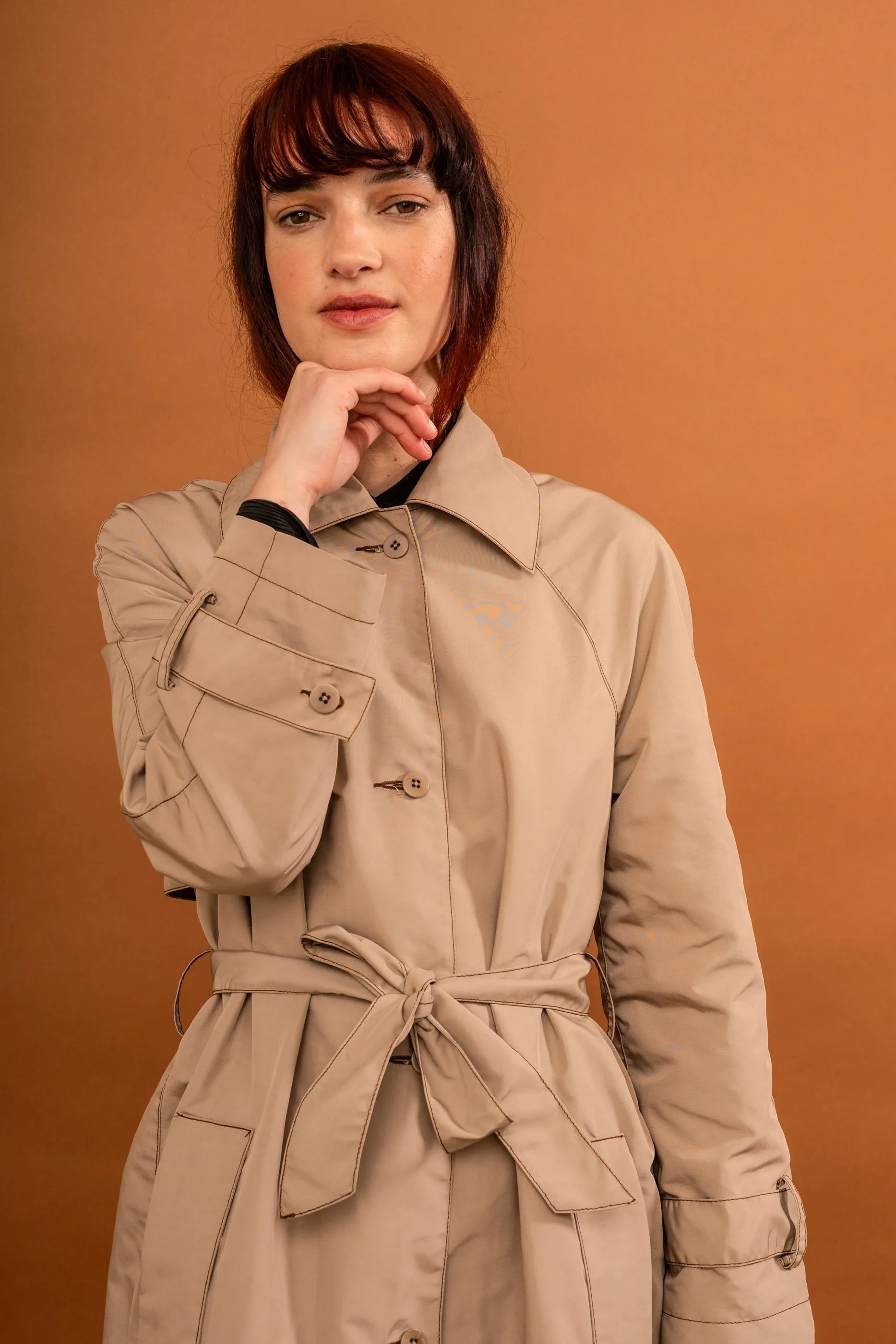 Penny Sage Sunshower Trench // Cappuccino