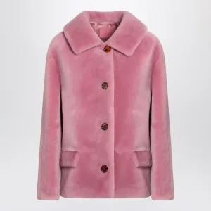 PRADA Shearling Jacket with Shirt Collar for Women