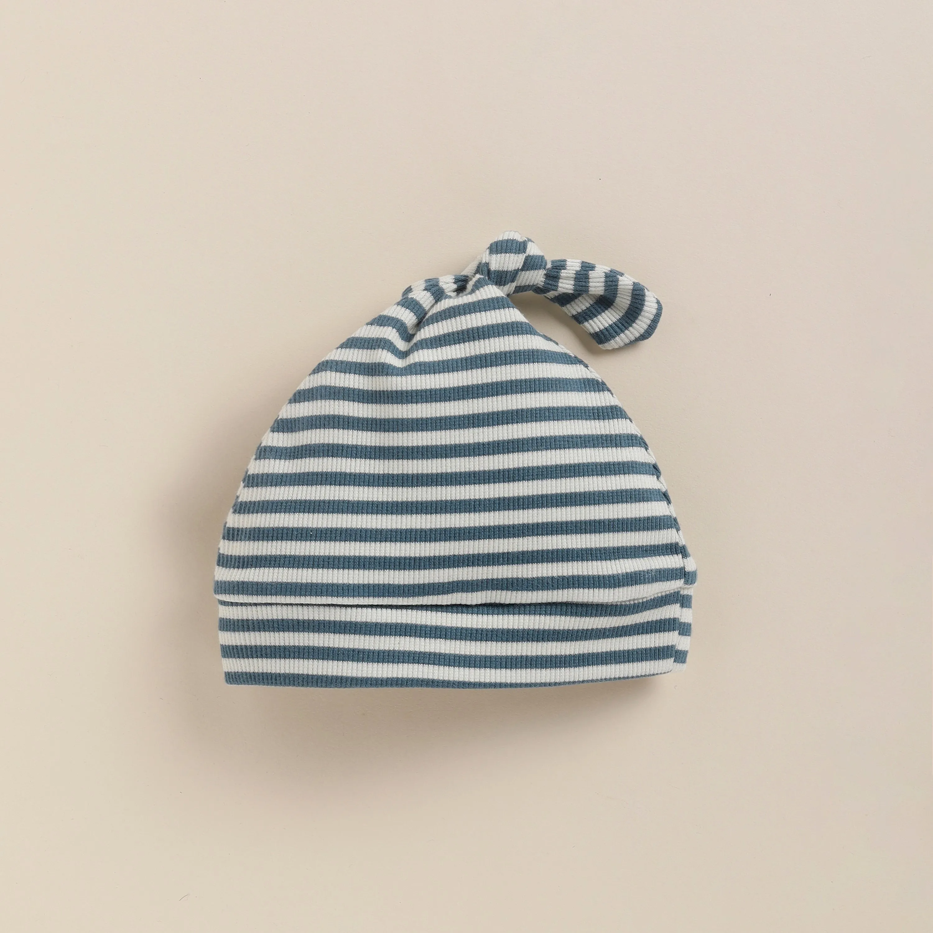 Teal Stripe Organic Beanie