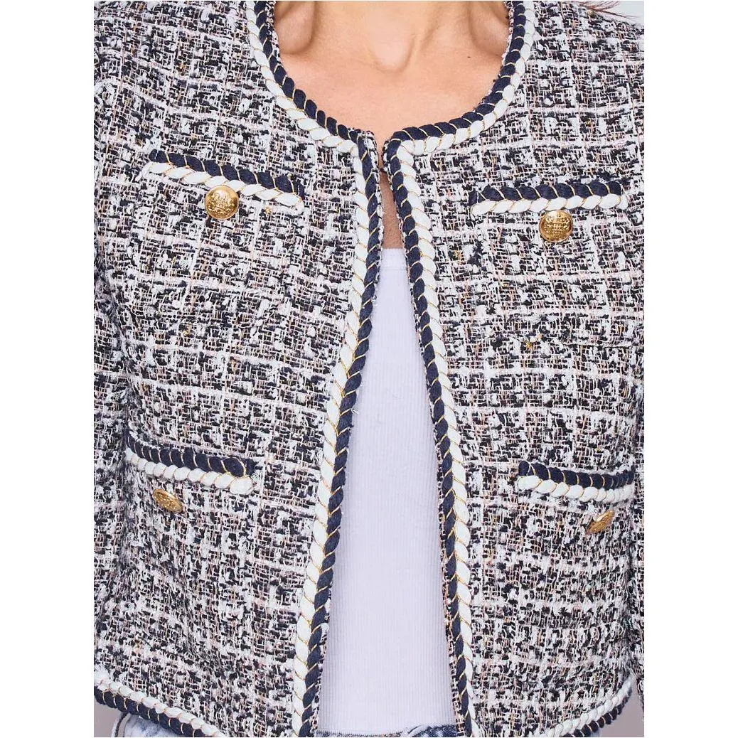 The Cora Navy Tweed Jacket