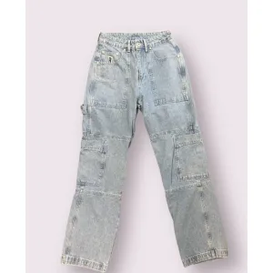 The Ragged Priest Organic Combat Jean in Mid Blue - Size 28