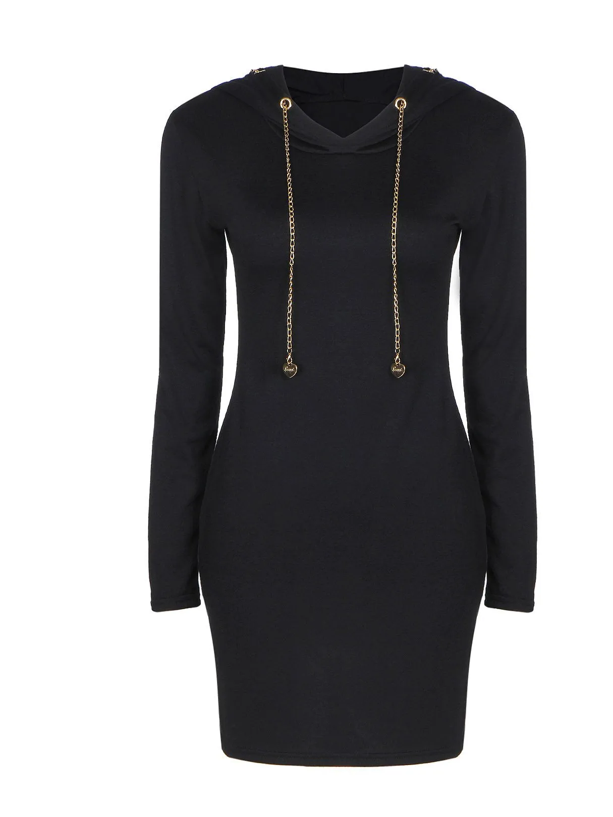 Wholesale Black Long Sleeve Plain Sexy Dresses