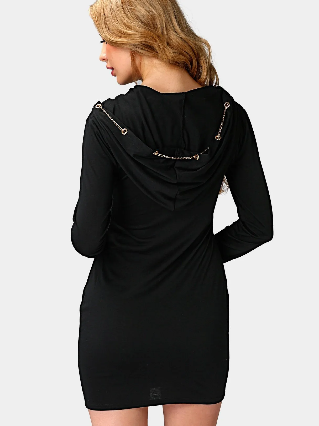 Wholesale Black Long Sleeve Plain Sexy Dresses