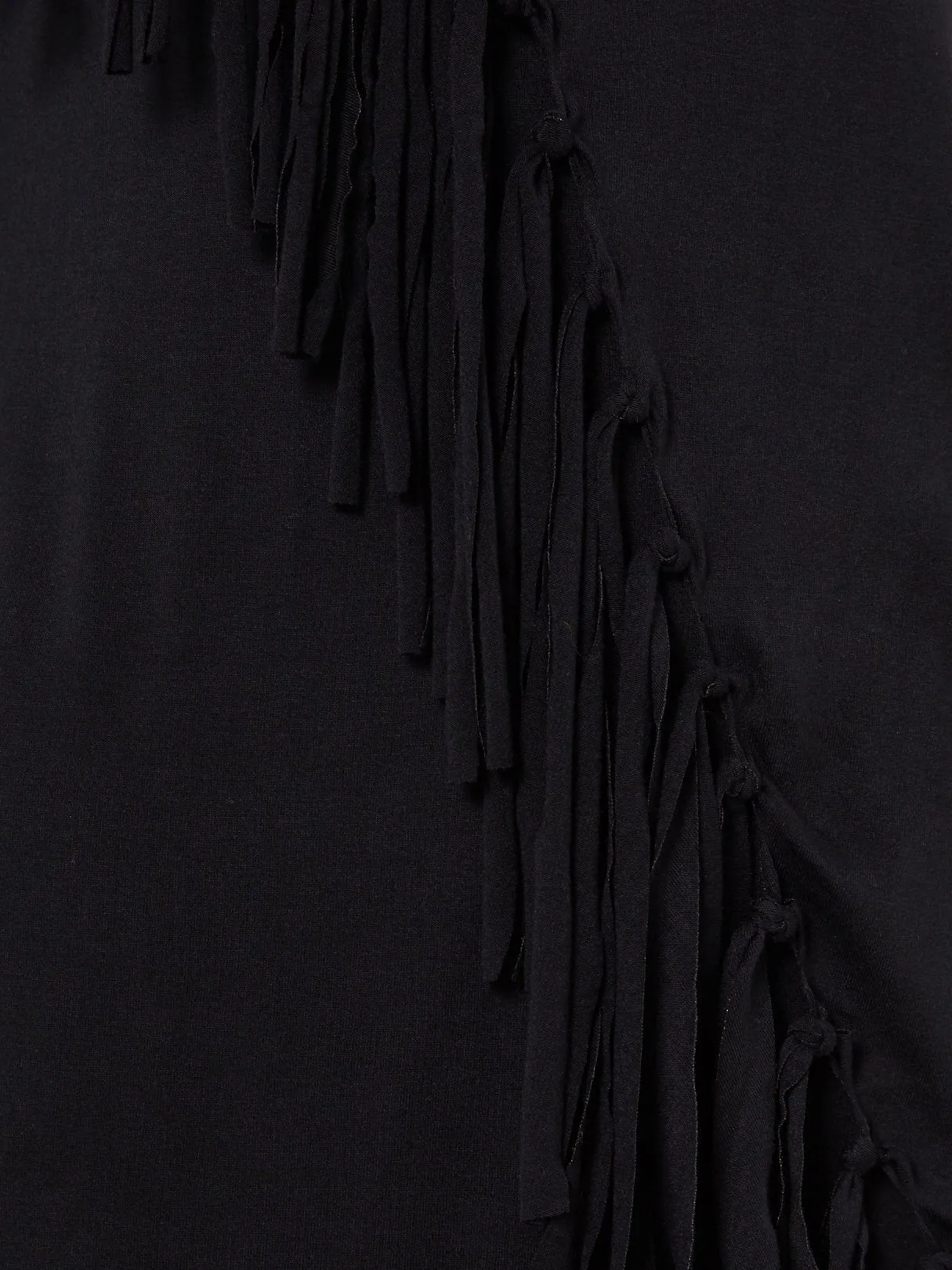 Wholesale Black Round Neck Long Sleeve Plain Tassel Sexy Dress