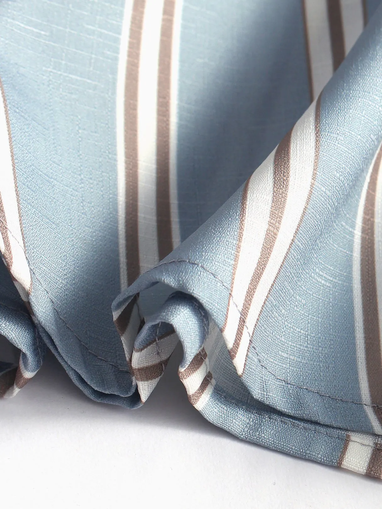 Wholesale Blue V-Neck Stripe Lace-Up Belt Wrap Sexy Dress