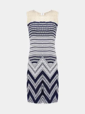 Wholesale Crew Neck Wave Lace Sleeveless Black Sexy Dresses