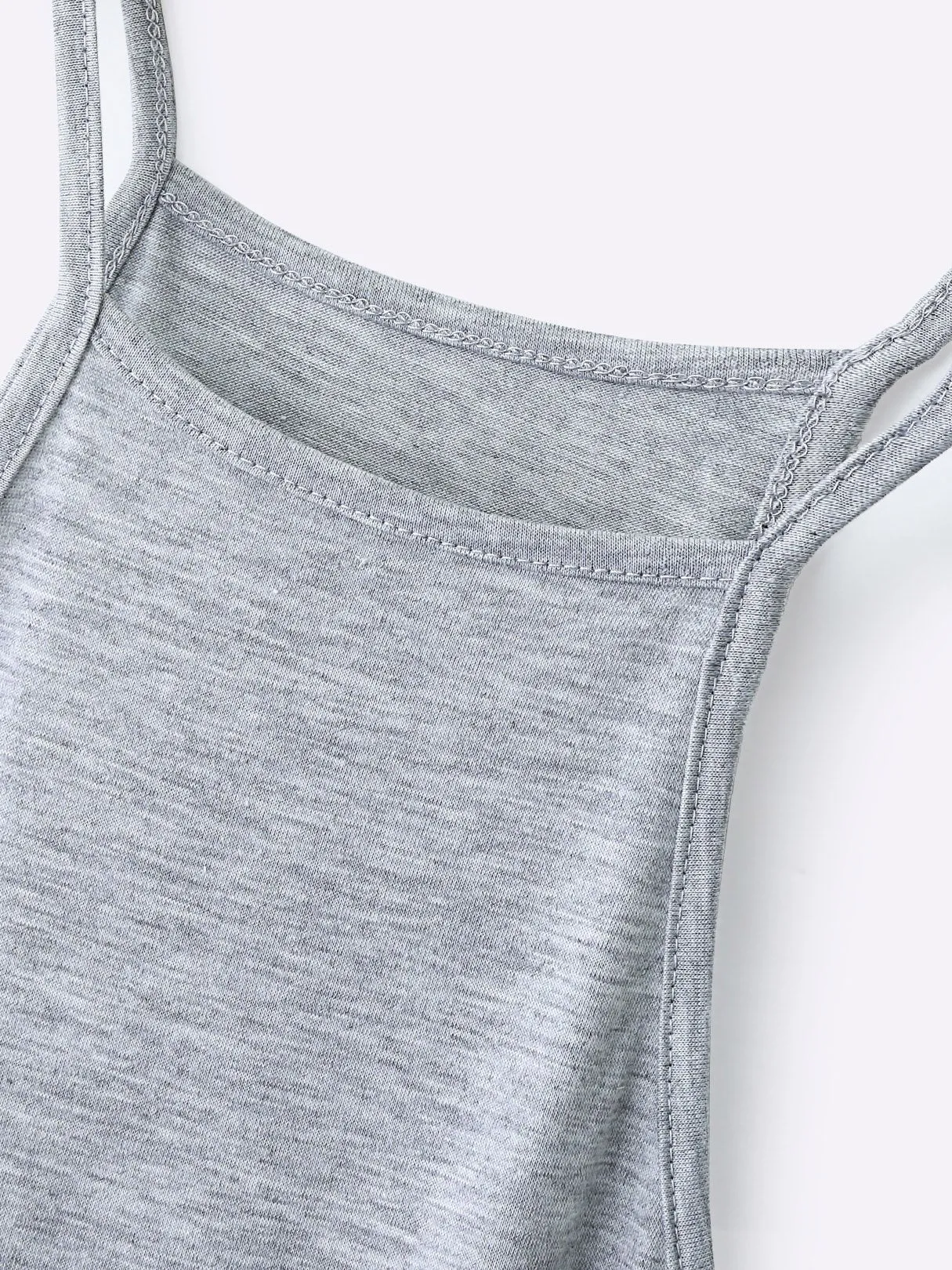 Wholesale Grey Round Neck Sleeveless Slit Hem Sexy Dress